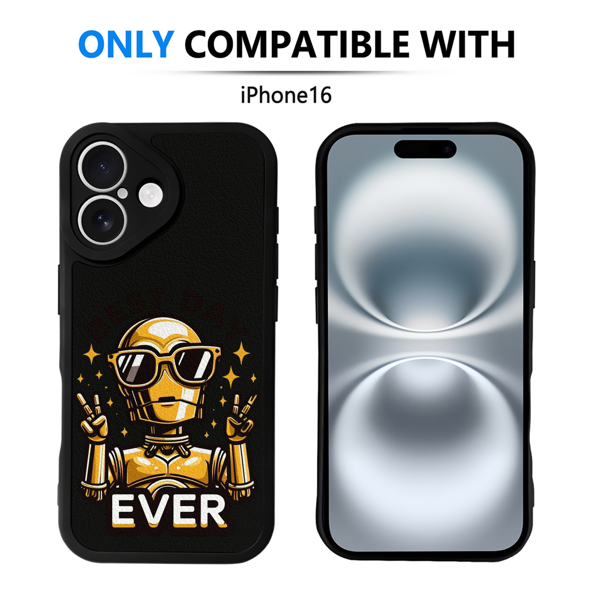 （画像用） スター・ウォーズ Star Wars 【iPhone 16シリーズ対応】シリコンスマホケース（レザー調） 材質：シリコン